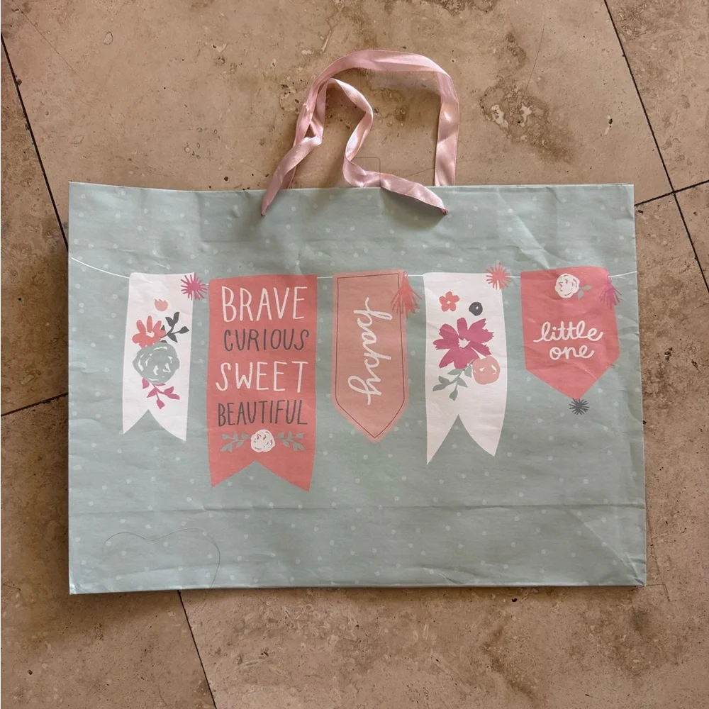 Baby girl baby shower gift bag